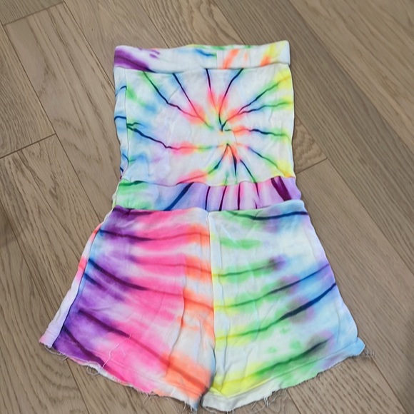 Flowers by Zoe, neon tie-dye, strapless ROMPER, small/ 6 - Picture 3 of 8